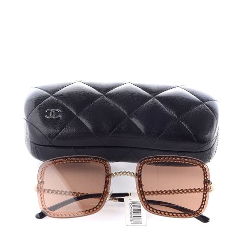 chanel sunglasses 4244|CHANEL Sunglasses: Square Sunglasses, metal, calfskin.